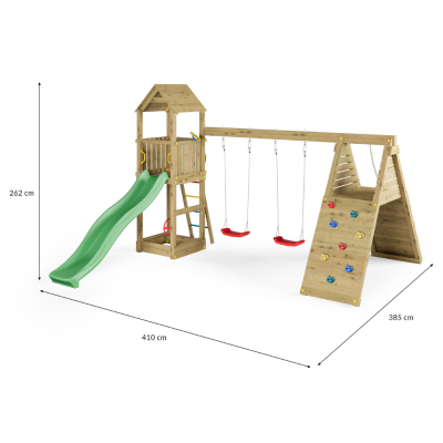 Casetta in legno con scivolo Fungoo FLEPPI KDI