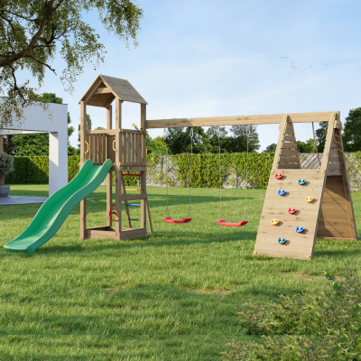 Casetta in legno con scivolo Fungoo FLEPPI KDI