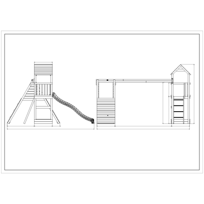 Casetta in legno con scivolo Fungoo FLEPPI KDI