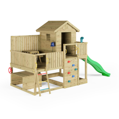Casetta in legno per bambini con scivolo - parco giochi da giardino Fungoo Sweet House