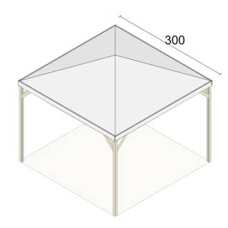 Telo in PVC antigrandine per Gazebo 3x3 colore Bianco