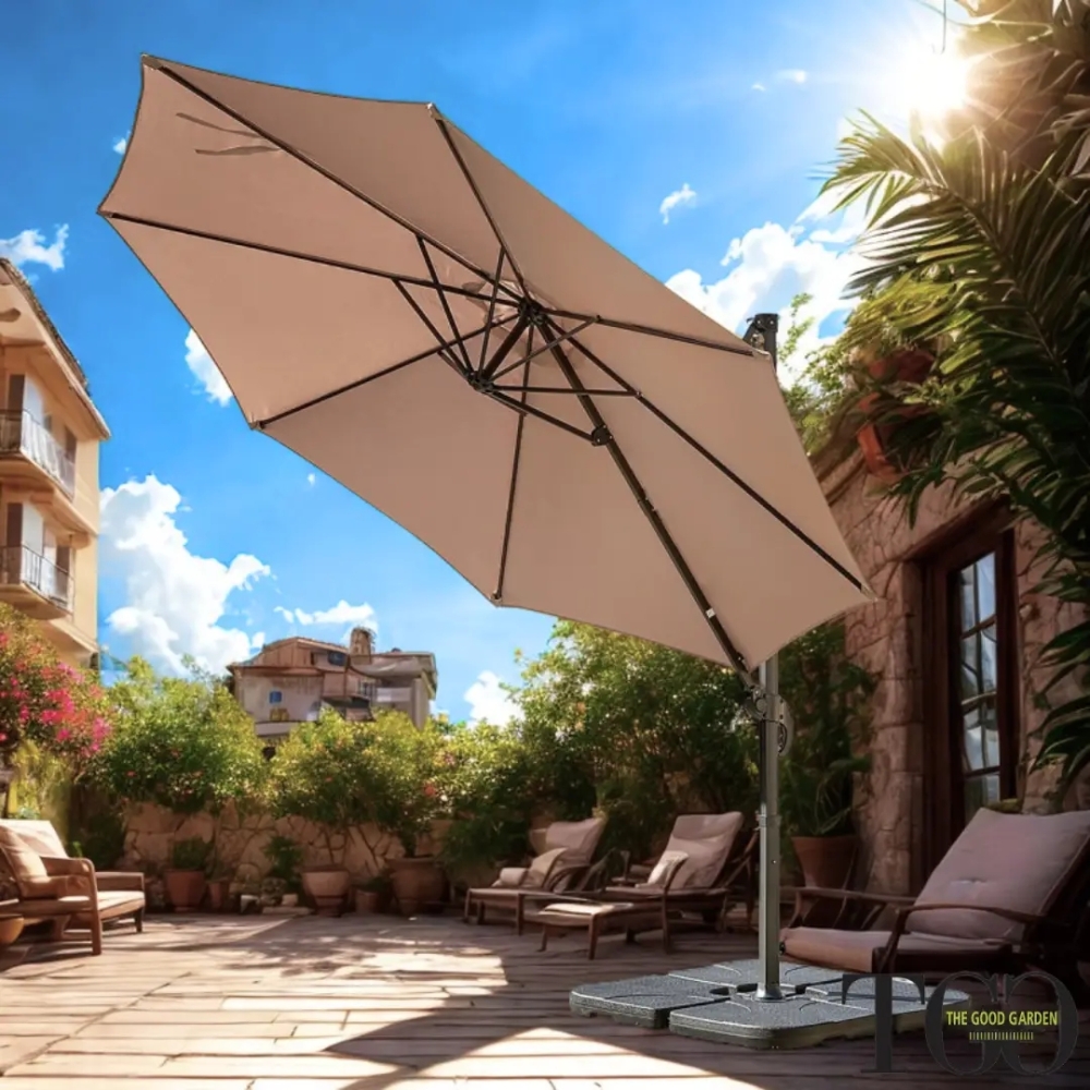 Ombrelloni - Ombrellone 3x3 inclinabile in alluminio Positano