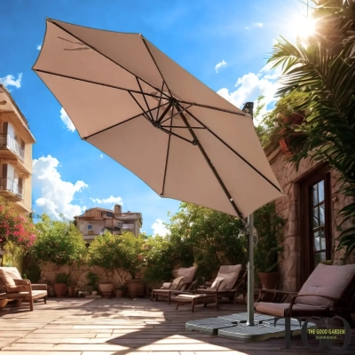 Ombrelloni - Ombrellone 3x3 inclinabile in alluminio Positano