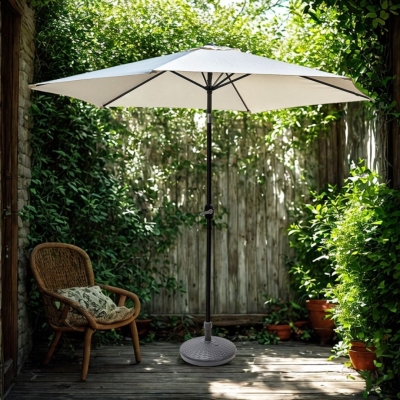 Ombrelloni - Ombrellone 3x3 inclinabile in alluminio Amalfi complet...