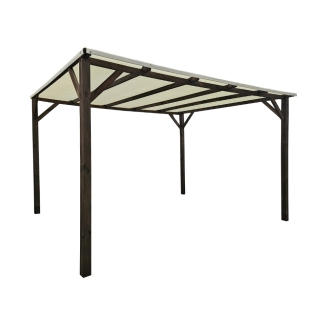 Velus - Pergola da Giardino 3x4 in Legno Colore Noce