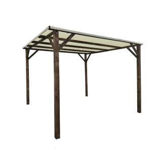 Nuvola - Pergola da Giardino 3x3 in Legno Colore Noce