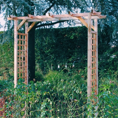 Pergola per Rosai 210x49x220 cm in legno di conifera impregnato in autoclave