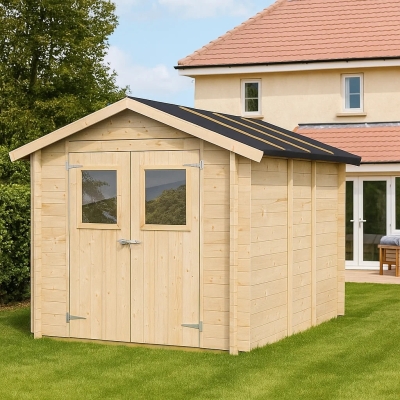 Casette in legno - Casetta in legno 2x2,5 Per Attrezzi Jack con por...