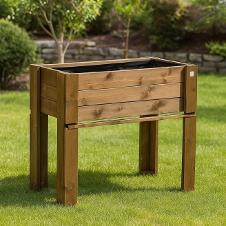 Fioriere in legno - Giardiniera Fioriera rialzata da esterno in leg...