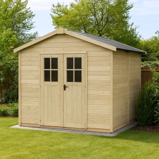 Casette in legno - Casetta in legno 2,5x2 Jack con porta doppia fin...